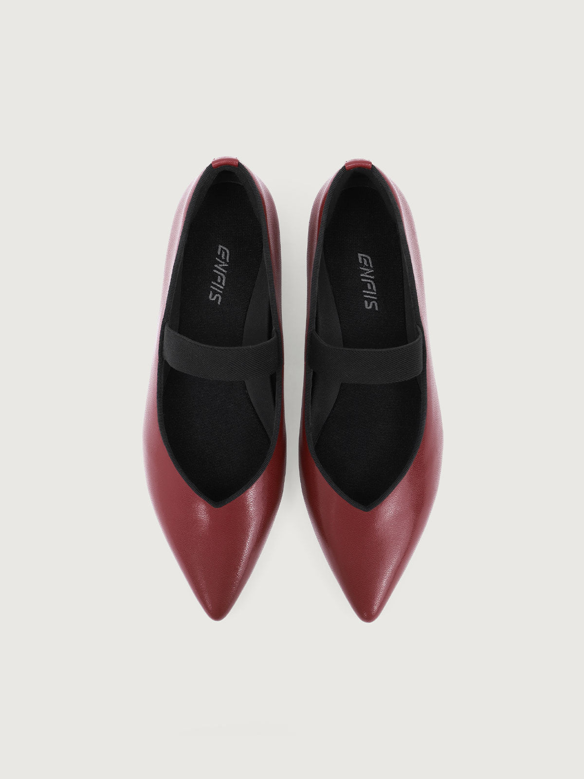 Wine Red Sheepskin Pattern Vegan Leather Mary-Jane - Narrow