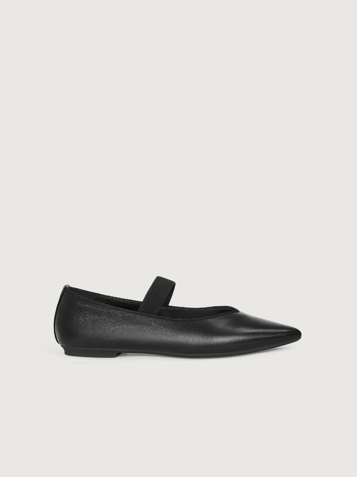 Black Sheepskin Pattern Vegan Leather Mary-Jane - Narrow