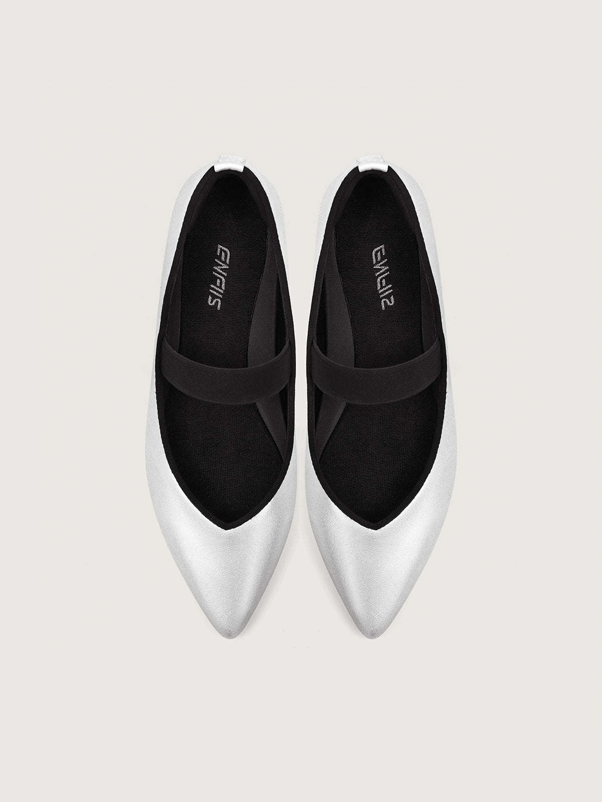 Silver Sheepskin Pattern Vegan Leather Mary-Jane - Narrow